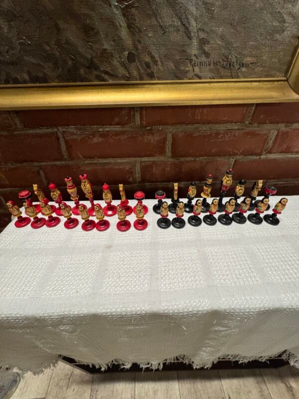 Mediniai vintažiniai šachmatai, gamintojas Rusija