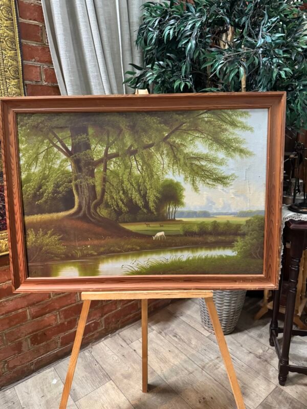 Tapytas ant drobės paveikslas mediniu rėmu