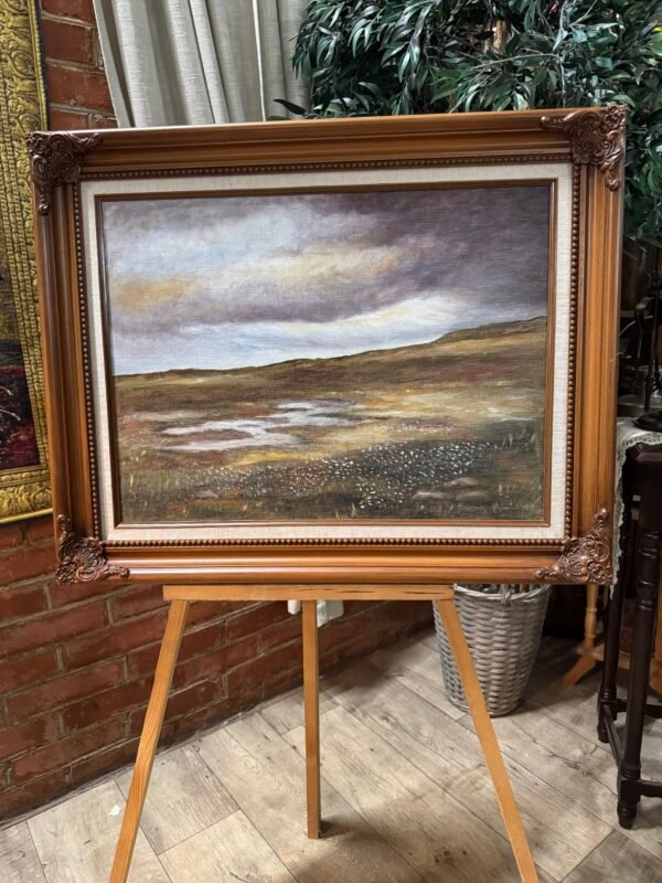 Tapytas paveikslas ant drobės gražiu mediniu rėmu