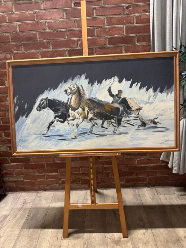 Ant drobės tapytas paveikslas