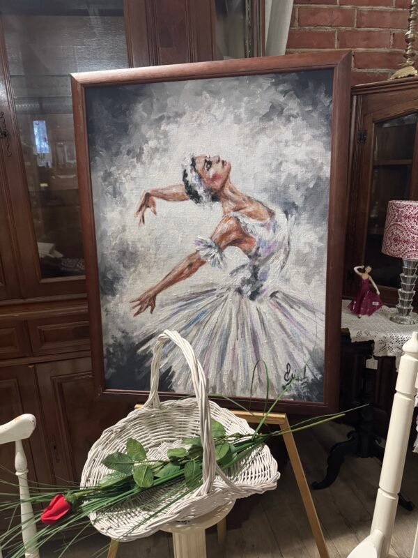 Ant kartono tapytas  paveikslas Balerina