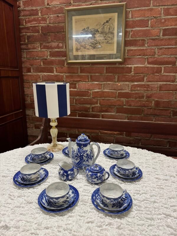 Japoniško itin plono porceliano arbatos serviziukas